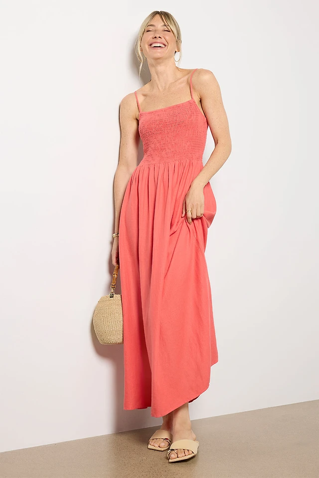 chinese dress ladies European Linen Maxi Dress  Banana Republic