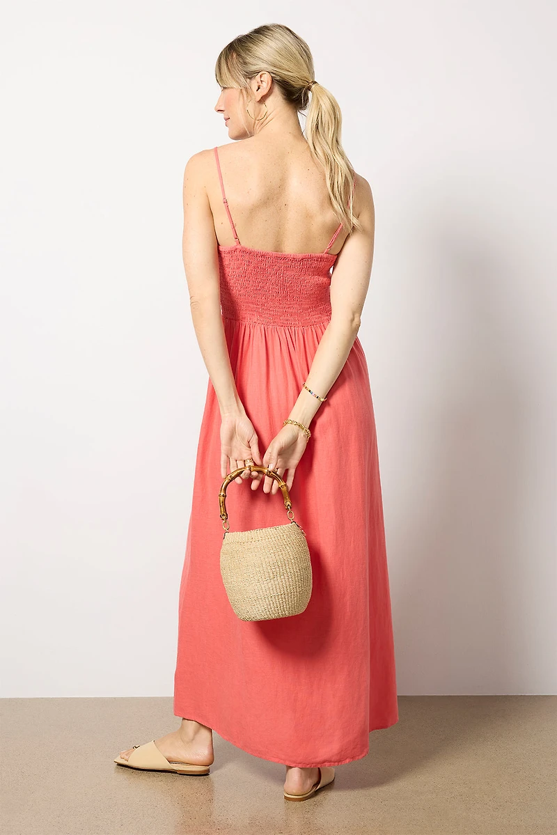 Bayside Linen Maxi Dress