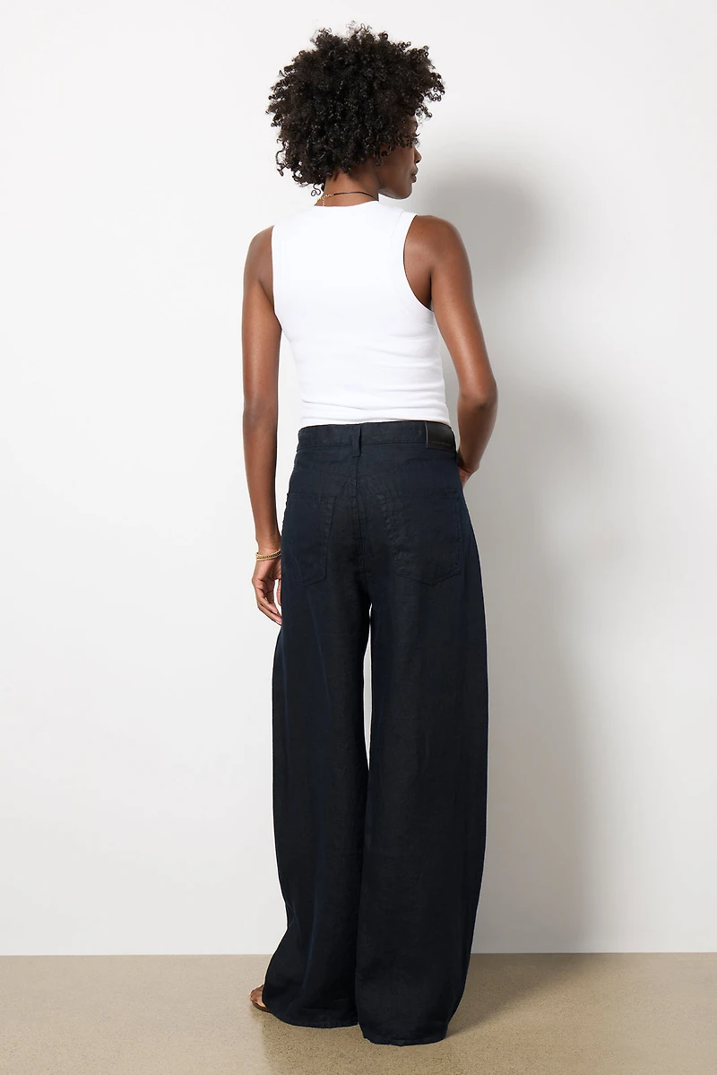 Brynn Drawstring Linen Pant