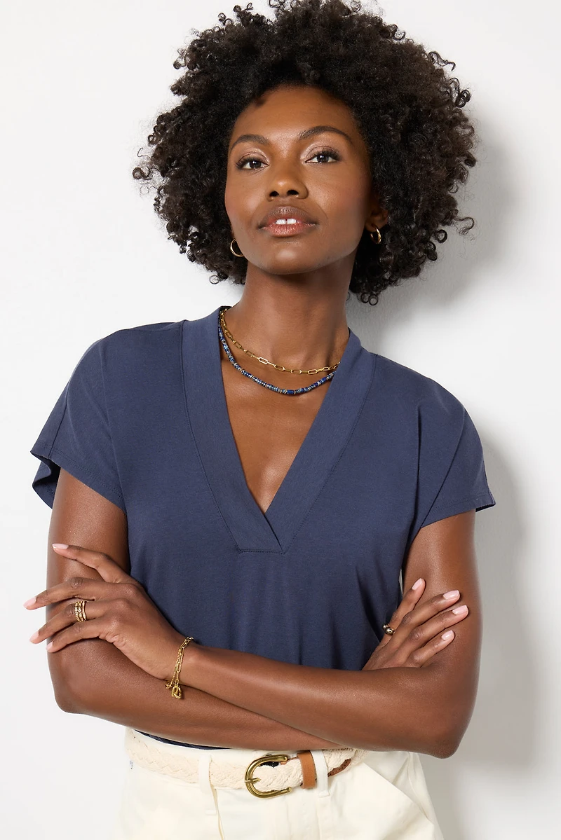 V Neck Modal Tee