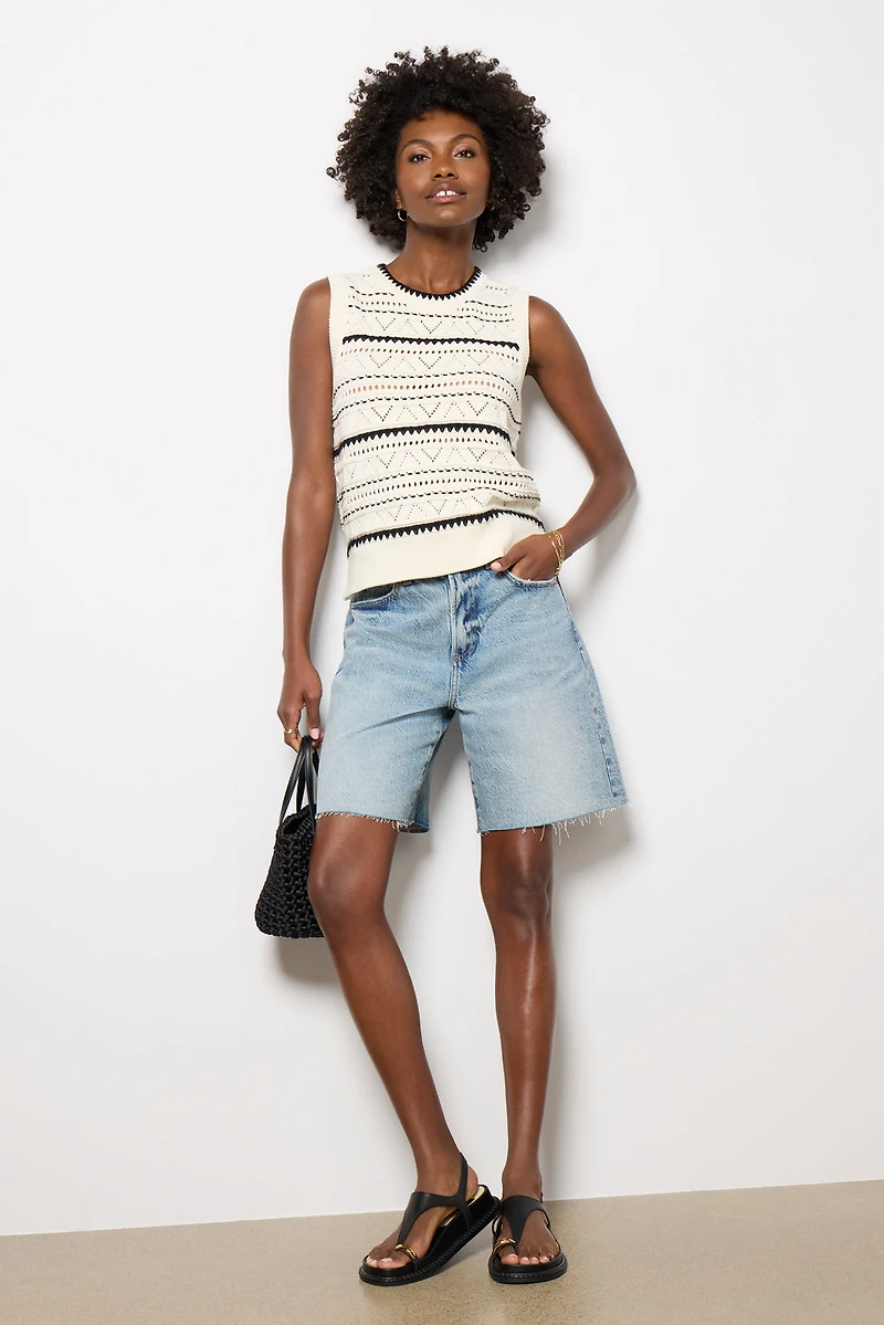 Athena Pointelle Knit Vest