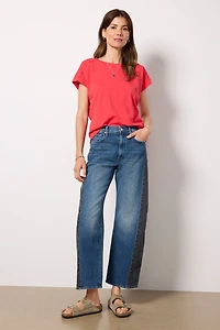 Elsa Shoulder Detail Slub Tee