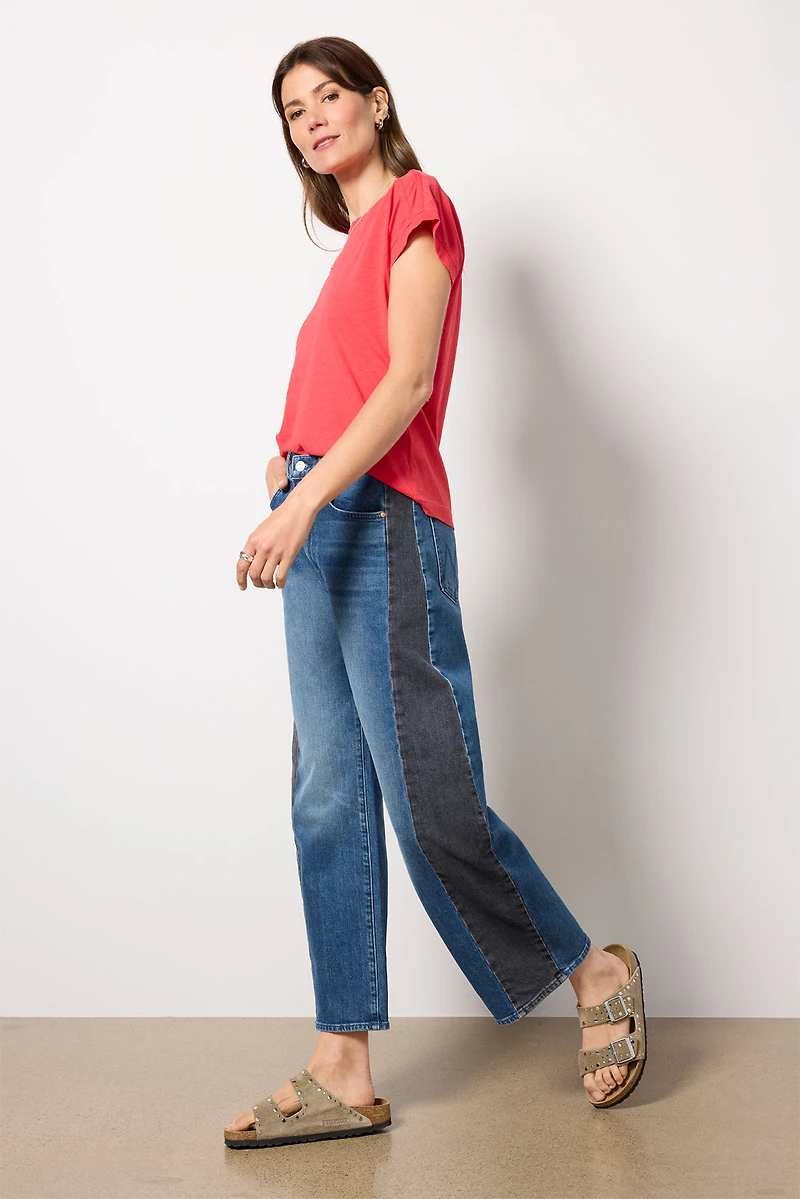 Elsa Shoulder Detail Slub Tee