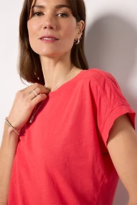 Elsa Shoulder Detail Slub Tee