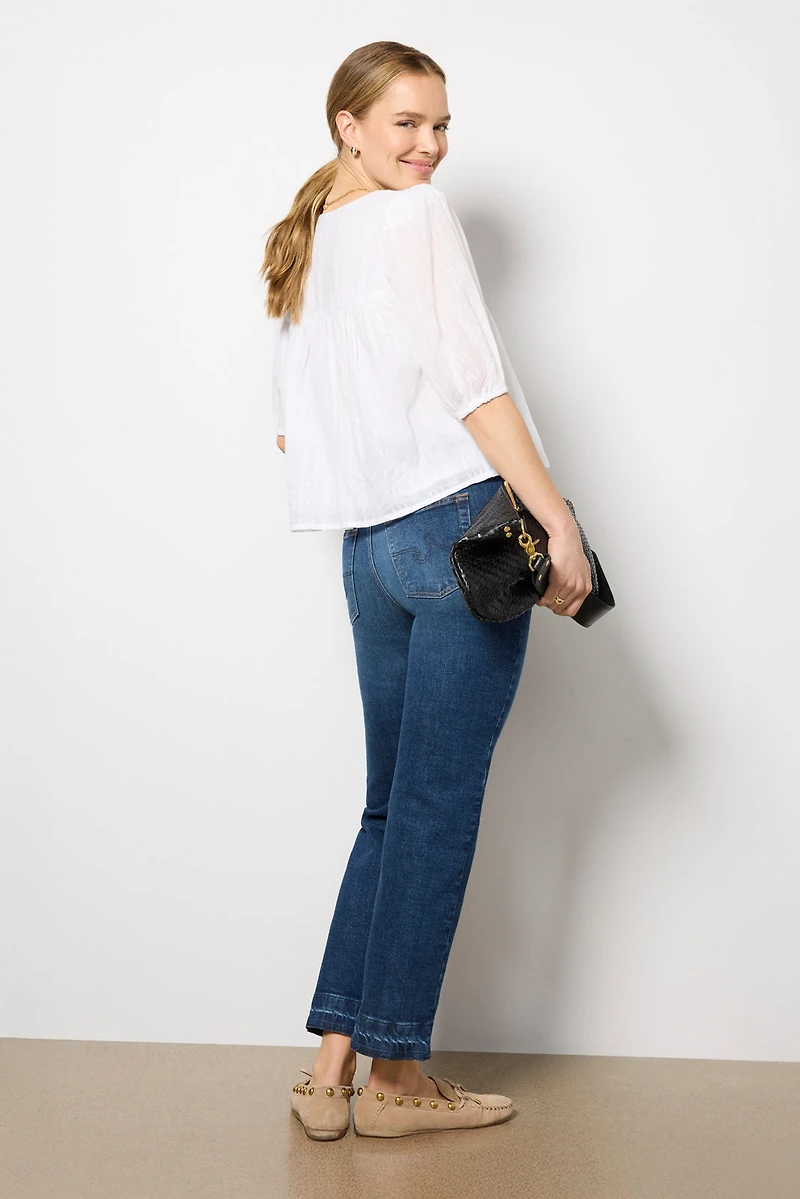 Brinley w Release Hem Straight Jean