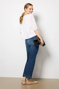 Brinley w Release Hem Straight Jean