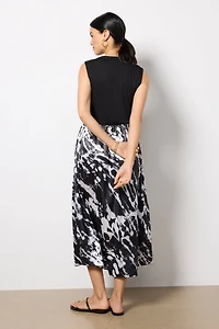 Azalea Mixed Media Midi Dress