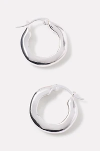 Rochelle Silver Hoops