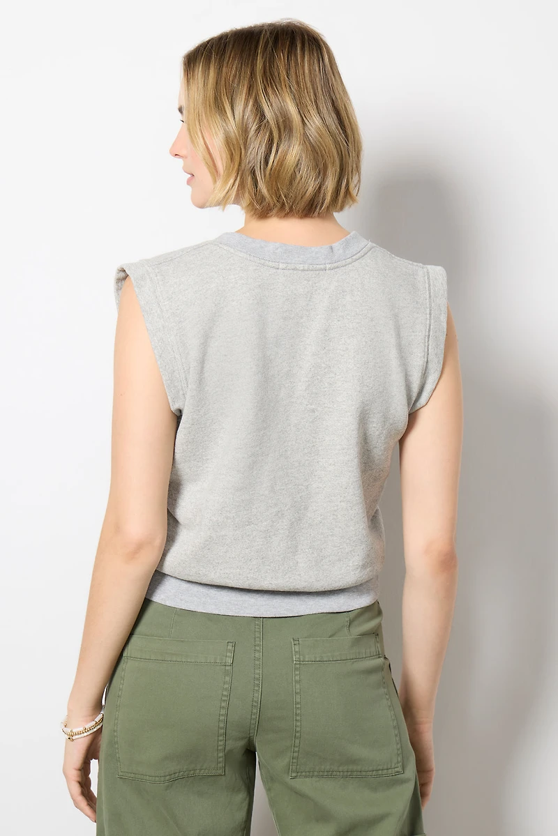 Sloane French Terry Split Neck Top