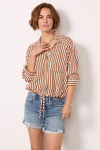 Alpine Drawstring Button Down