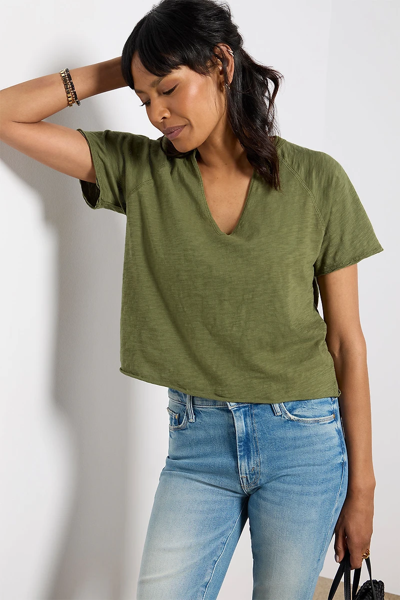 Split Neck Tee