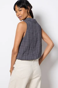 Textured Collar Tank