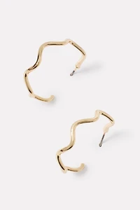 Evvie Squiggle Hoop Earrings
