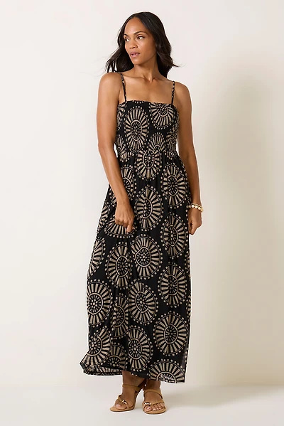 Simone Smocked Mesh Dress