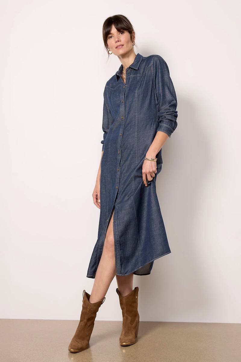 Western Yoke Shirt Dress