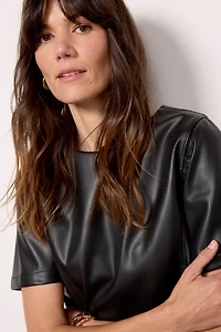 Zuri Faux Leather Tee