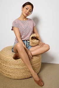 Molly Striped Boatneck Muscle Tee