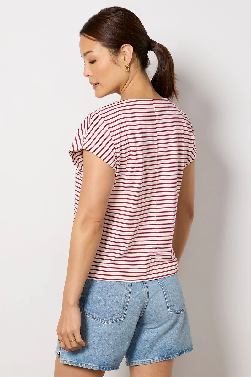 Molly Striped Boatneck Muscle Tee