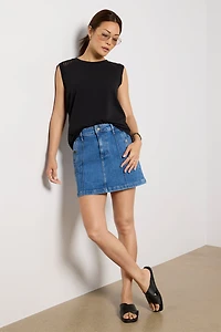 Casey Cutwork Mesh Tank