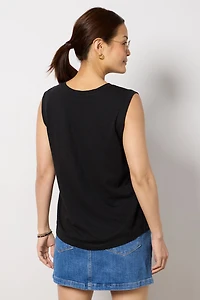 Casey Cutwork Mesh Tank