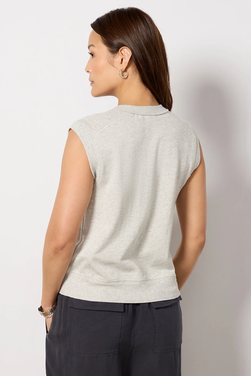 Sleeveless Sweatshirt Vest