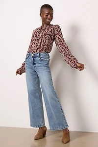 Petite Jean High Rise Wide Leg