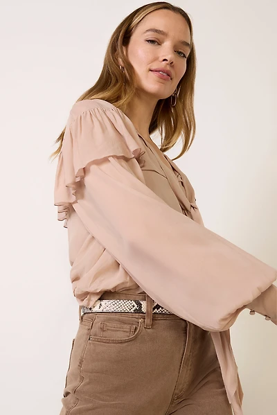 Fade Into You Ruffle Blouse