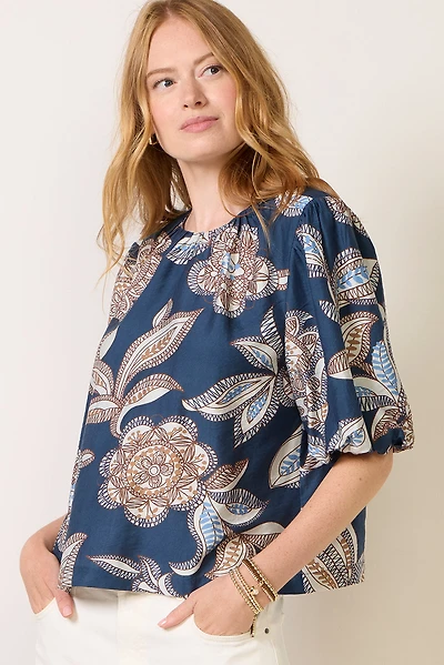 Lucille Bubble Sleeve Blouse