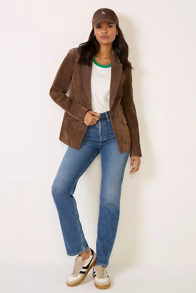 Black Coffee Suede Blazer