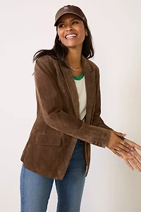 Black Coffee Suede Blazer