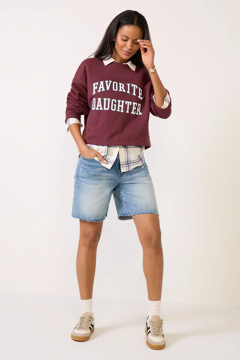 Favorite Daughter Cropped Sweatshirt