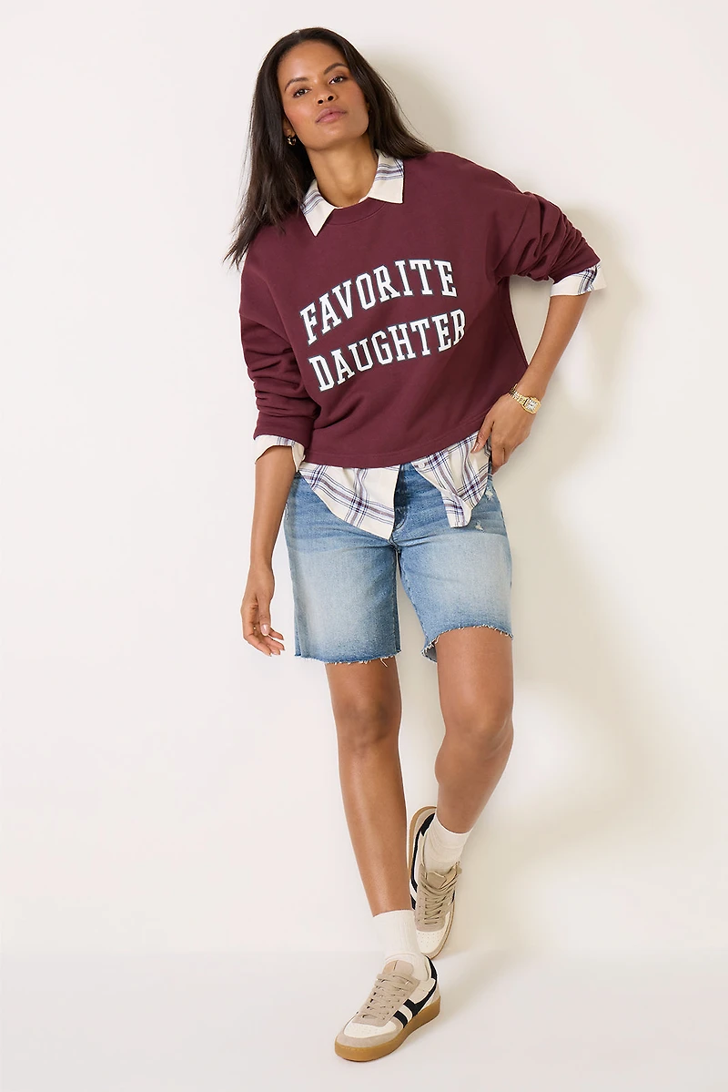 Favorite Daughter Cropped Sweatshirt