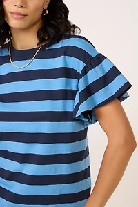 Camille Ruffle Sleeve Top