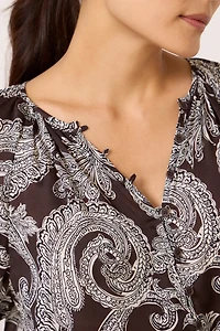 Paisley Blouson Blouse