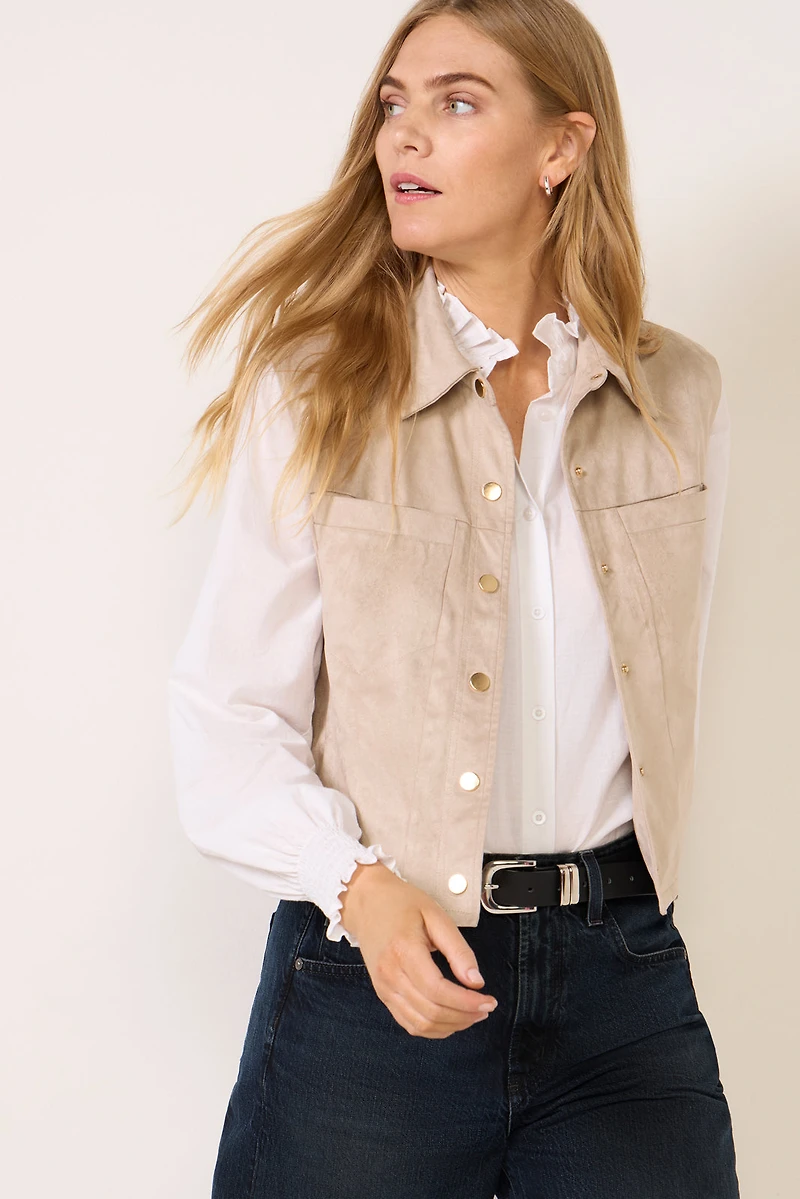 Reagan Faux Suede Vest