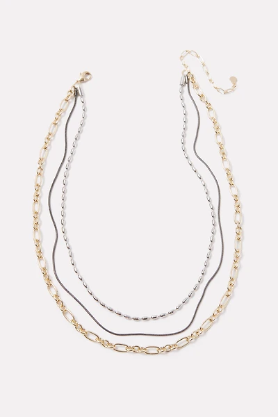 Mira Triple Chain Necklace