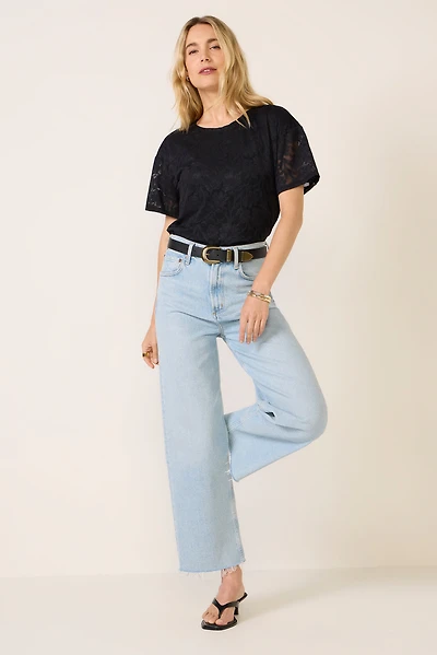 Eliza Lace Mesh Tee