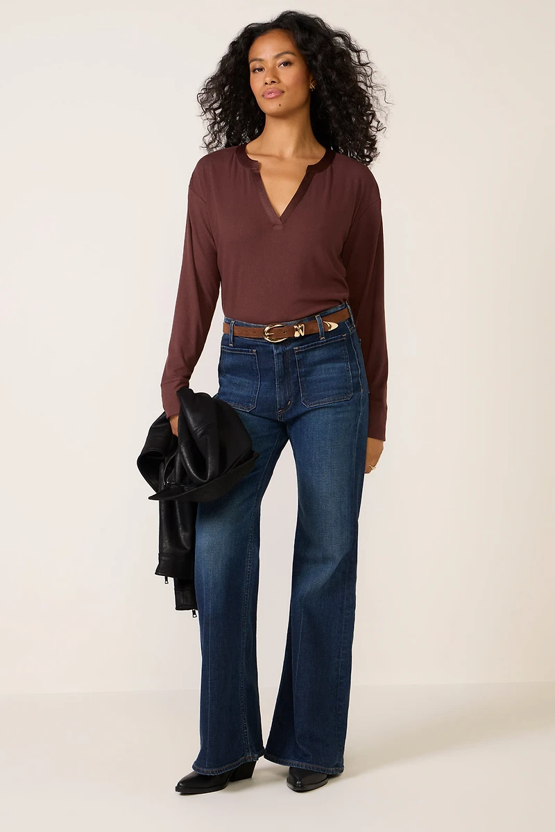Bex Split Neck Top