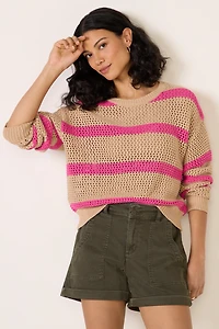 Broadbeach Striped Crew Sweater