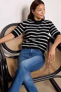 Mozart Moss Stitch Stripe Pullover