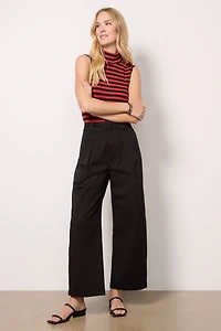Cara Cropped Pleated Trouser