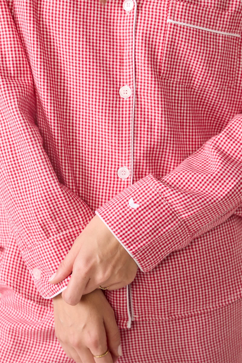 Red Mini Gingham Pajama Set