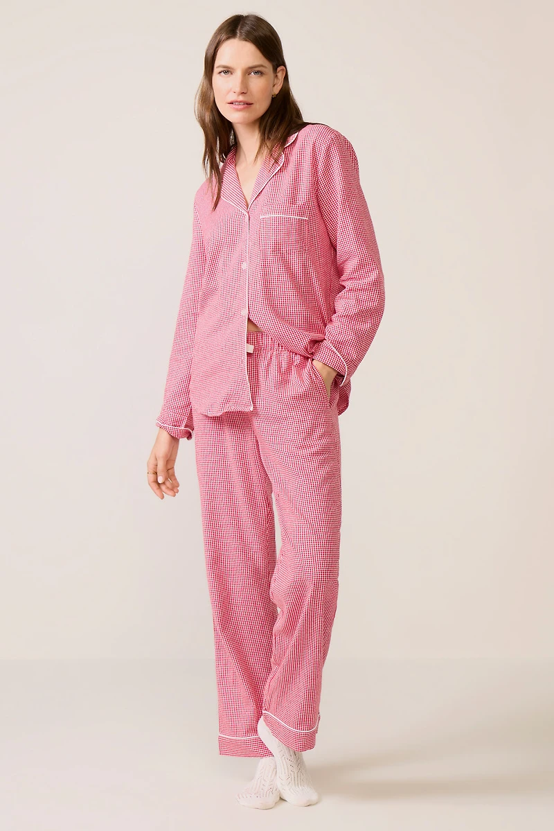 Red Mini Gingham Pajama Set