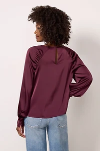 Alisha Gathered Satin Blouse