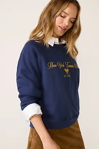 NYC Tennis Club Raglan Crew Sweatshirt