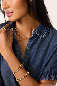 Ruffle Denim Shirt