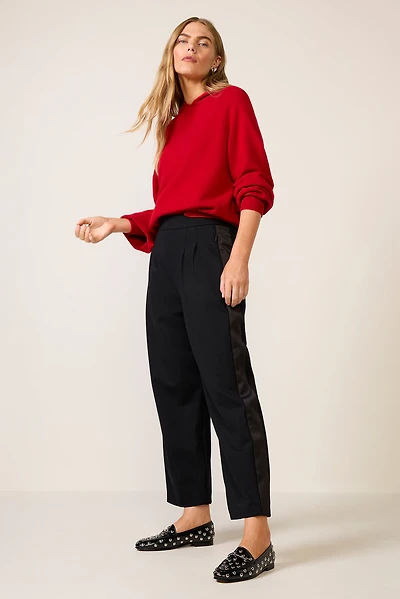 Ponte Pleated Trouser