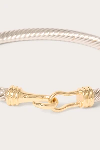 Brit TwoTone Cuff Bracelet