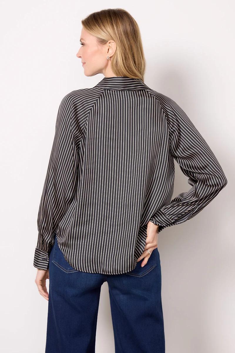 Monica Stripe Satin Shirt