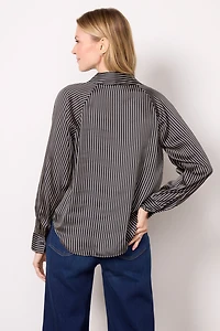 Monica Stripe Satin Shirt